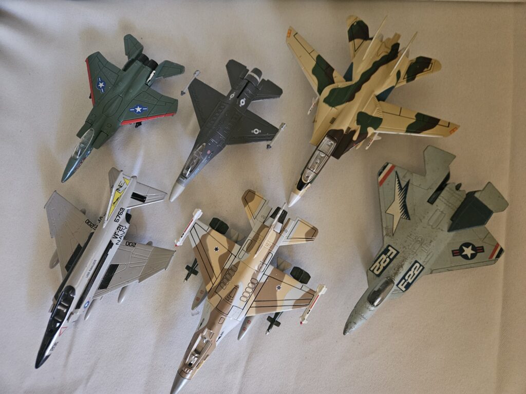 Vintage Die-Cast Military Fighter Jet Lot – F-14, F-22, F-15 & More – Rare Collectible Planes!